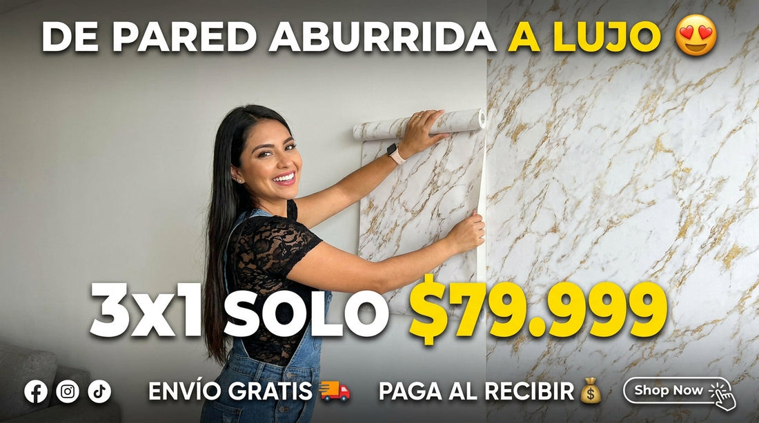 🏠 Papel Adhesivo Tipo Mármol: Renueva tu Hogar Fácil, Rápido y Económico